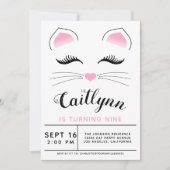 Glam Cat Anniversaire Fête Invitation (Devant)
