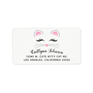 Glam Cat Face Etiket