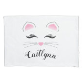 Glam Cat Face Kussensloop (Voorkant)