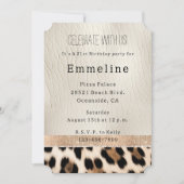 Glam Champagne Cream Leopard Kaart (Voorkant)