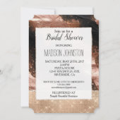 Glam Champagne Glitz Roos Goud Zwart Kaart (Voorkant)