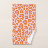 Glam Cheetah Print Pattern in Oranje en roze Bad Handdoek (Handdoek)