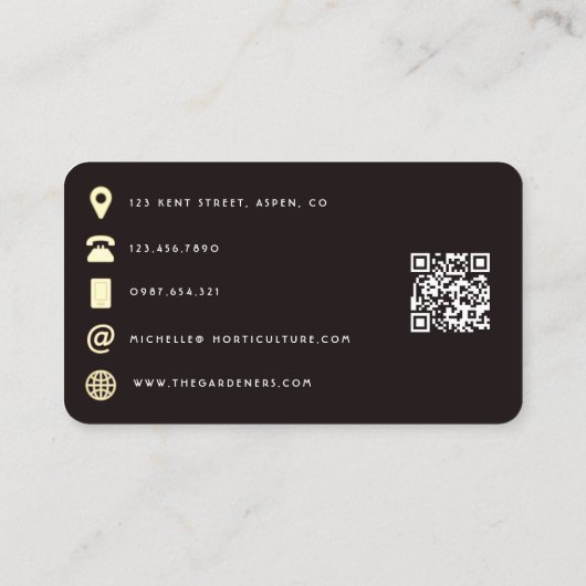 Glam Chic Afro Boss Lady Code QR Carte de visite (Dos)