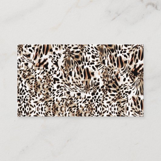 Glam Chic Carte de visite de mode (Dos)