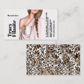 Glam Chic Carte de visite de mode (Devant / Derrière)