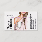 Glam Chic Carte de visite de mode (Devant)