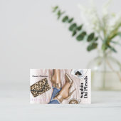 Glam Chic Carte de visite de mode (Debout devant)