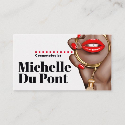 Glam Chic Cosmetologue Carte de visite (Devant)