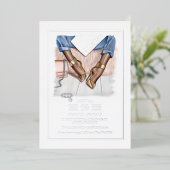 Glam Chic Fashion Show Foil Invitation (Debout devant)