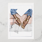 Glam Chic Fashion Show Foil Invitation (Recto)