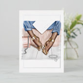 Glam Chic Fashion Show Foil Invitation (Debout devant)