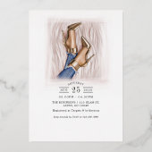 Glam Chic Fashion Show Foil Invitation (Verso)
