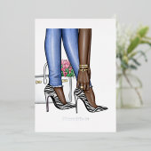 Glam Chic Fashion Show Foil Invitation (Debout devant)