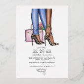 Glam Chic Fashion Show Foil Invitation (Verso)