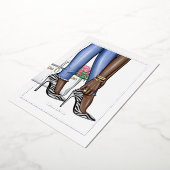 Glam Chic Fashion Show Foil Invitation (Rotation)