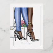 Glam Chic Fashion Show Foil Invitation (Recto)