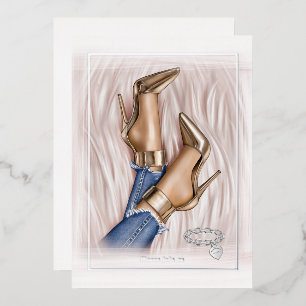 Glam Chic Fashion Show Foil Invitation