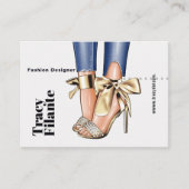 Glam Chic Gold Carte de visite (Devant)