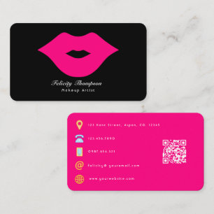 Glam Chic Makeup Artist QR Code Visitekaartje