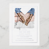 Glam Chic Mode Show Folie Uitnodiging (Voorkant)