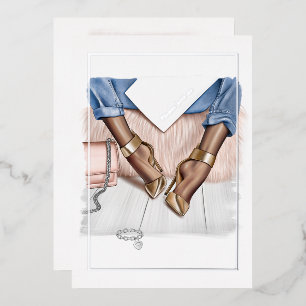 Glam Chic Mode Show Folie Uitnodiging