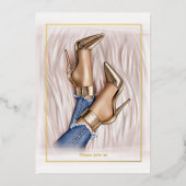 Glam Chic Mode Show Folie Uitnodiging (Voorkant)