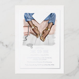 Glam Chic Mode Show Folie Uitnodiging