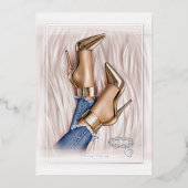 Glam Chic Mode Show Folie Uitnodiging (Voorkant)