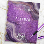 Glam Chic Purple Parties scintillant Agate Marbre<br><div class="desc">Présentez notre planificateur personnalisable exquis! Conçu pour ceux qui apprécient à la fois le style et la fonctionnalité, ce planificateur allie harmonieusement beauté naturelle et touche de glamour. La couverture est composée de motifs en pierre de marbre d'agate fascinants dans des tons riches de violet, lavande et crème. Ces couches...</div>