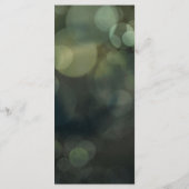 Glam Classy White Fairy Light Green Mariage Menu (Dos)