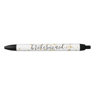Glam Confetti Bridesmaid Zwarte Inkt Pen