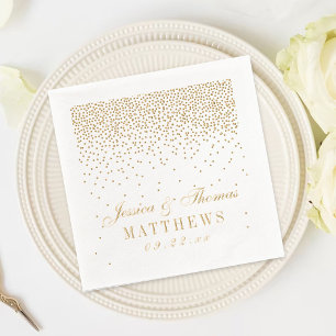Glam Confetti bruiloft Folie Servetten