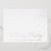  Glam Confetti Bruiloft RSVP Echt Folie Uitnodiging Briefkaart (Voorkant)