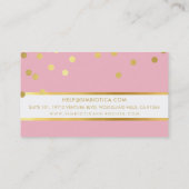 GLAM CONFETTI modern stippenpatroon gouden bord ro Visitekaartje (Achterkant)
