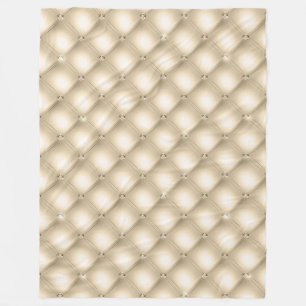 Glam Cream Champagne Diamond Glitz Bruiloft Fleece Deken