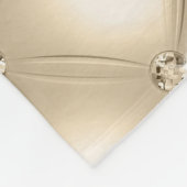 Glam Cream Champagne Diamond Glitz Bruiloft Fleece Deken (Hoek)