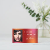 Glam Custom Photos Portfolio Makeup Visitekaartje (Staand voorkant)