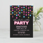 Glam Dance Lights Bachelorette Kaart (Staand voorkant)