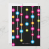 Glam Dance Lights Bachelorette Kaart (Achterkant)