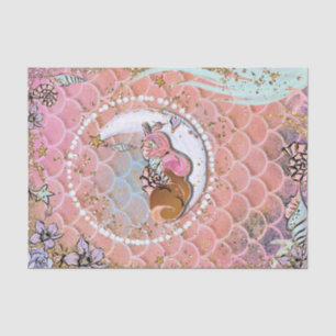Glam Dark Mermaid Girls Baby shower Birthday Party Tissuepapier