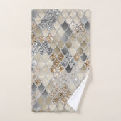 Glam de sirène gris argenté or #1 (Serviette à main)