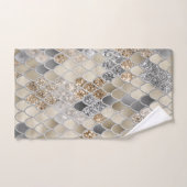 Glam de sirène gris argenté or #1 (Serviette à main)