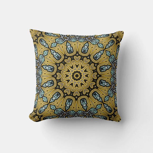 Glam Diamond Gold Love Mandala Cushion Kussen (Voorkant)
