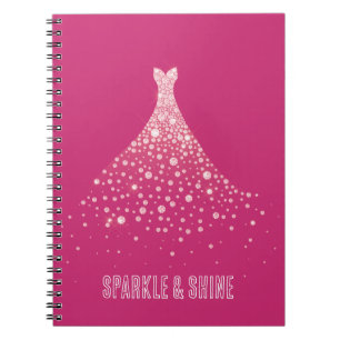Glam Diamonds Dress Pink Notitieboek