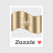Glam Diamonds, Goud Monogram, Script Naam Sticker (Vel)