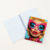 Glam Diva in retrotinten Notitieboek (Binnen)