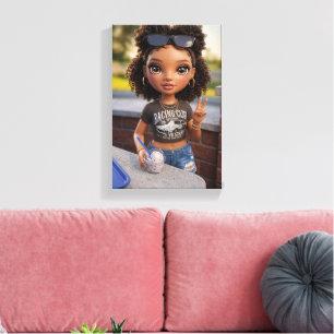 Glam Doll Canvasprint Canvas Afdruk