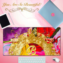 Glam d'or initial B Motivation Monogramme Abstrait