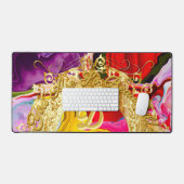 Glam d'or Motivation initiale D Monogramme Abstrai (Clavier et souris)