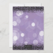 Glam doux noir et pourpre 16 Invitation (Dos)